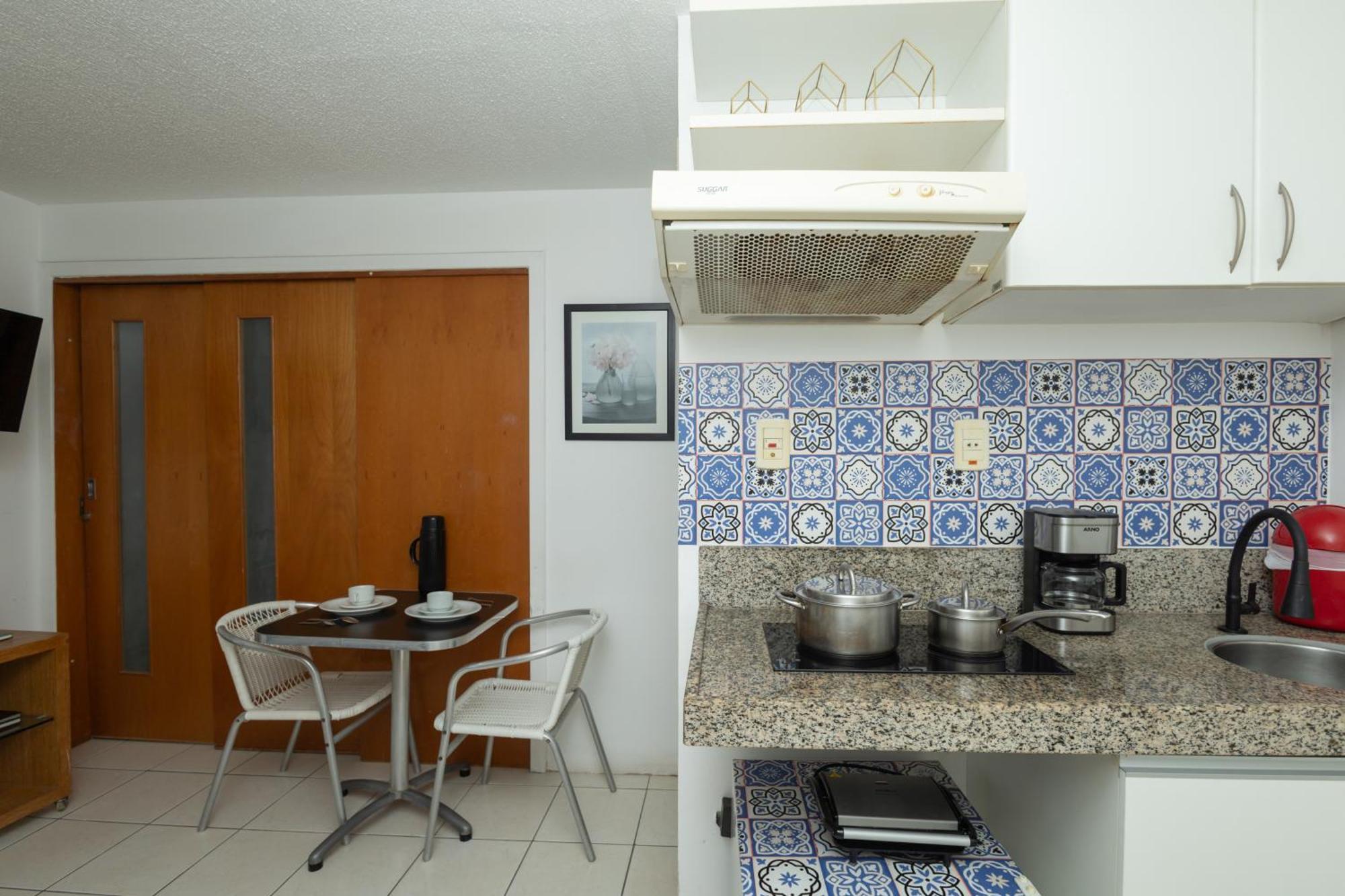 Vista Mar E Lagoa - Cozinha E Frigobar - Apartamento Flat Proximo A Praia Sao Luis  Bagian luar foto