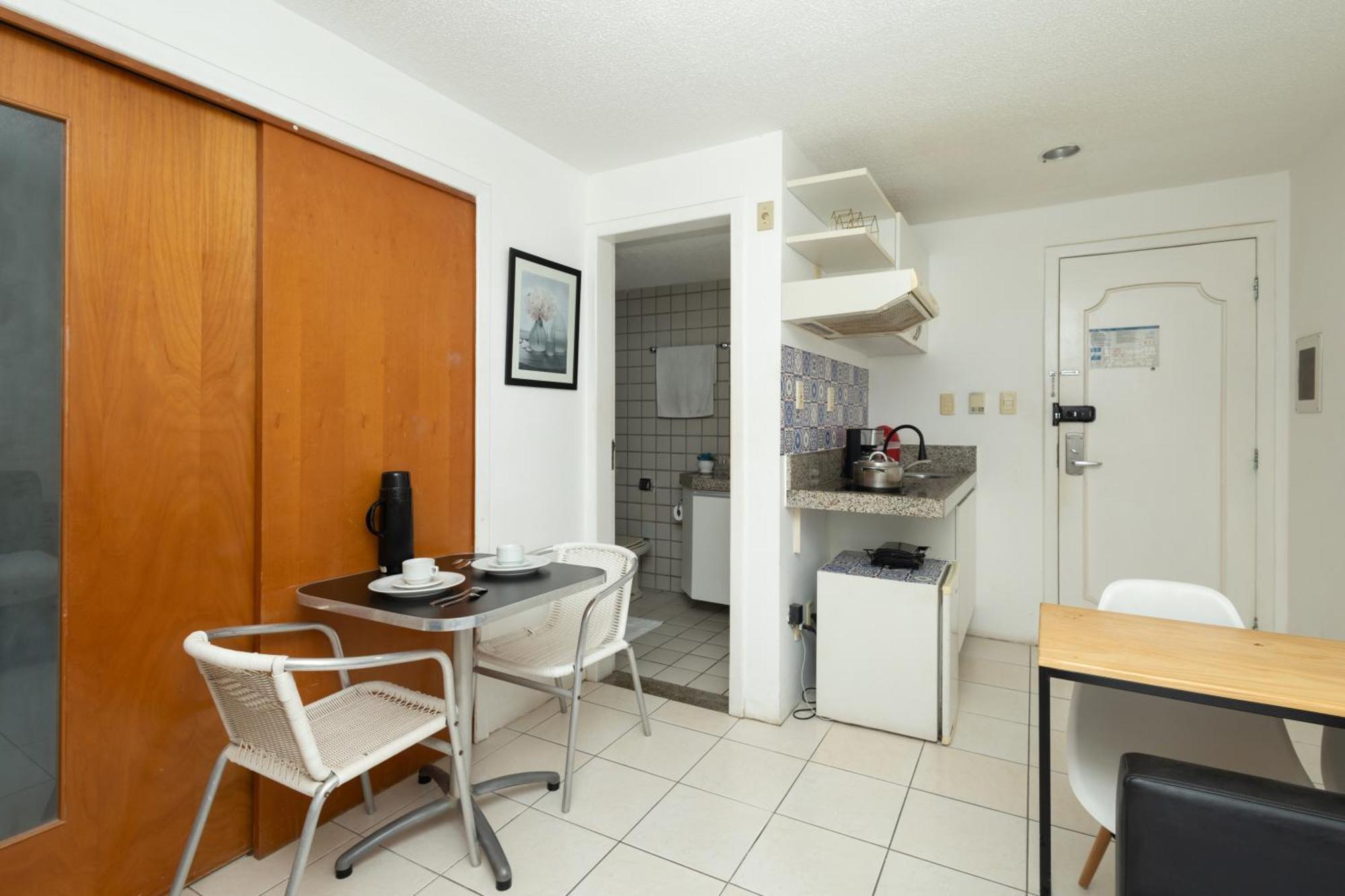 Vista Mar E Lagoa - Cozinha E Frigobar - Apartamento Flat Proximo A Praia Sao Luis  Bagian luar foto